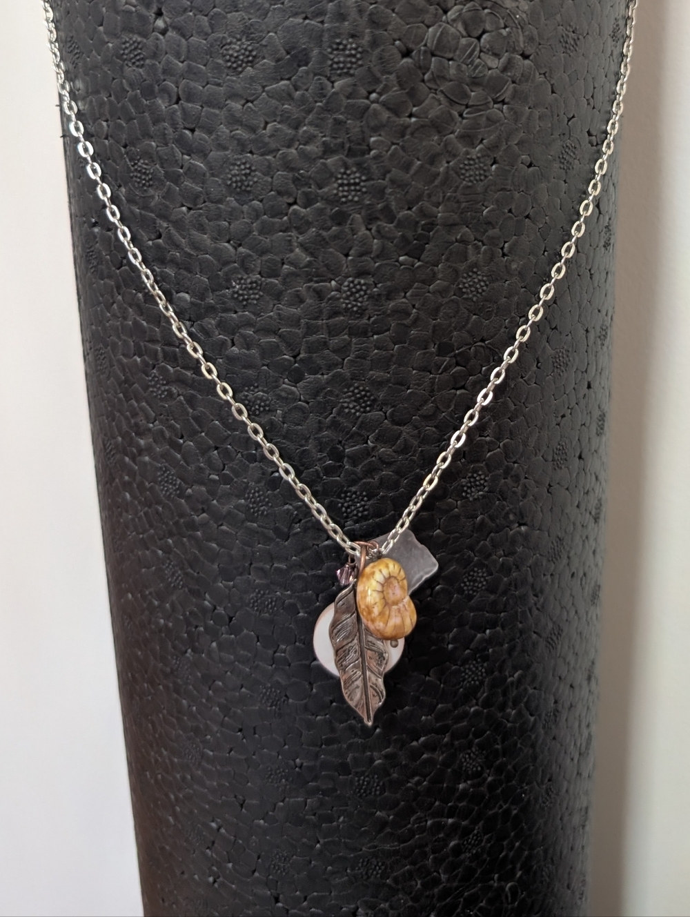 Fossil & Shell Cluster Necklace